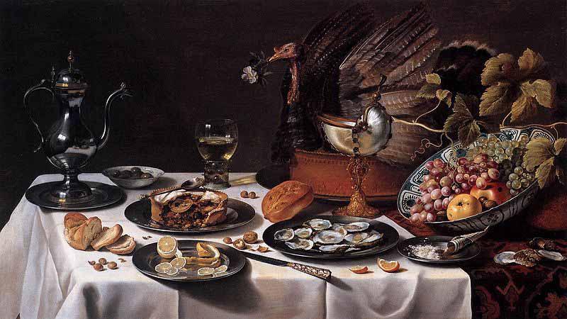 Pieter Claesz Still Life with Turkey Pie China oil painting art
